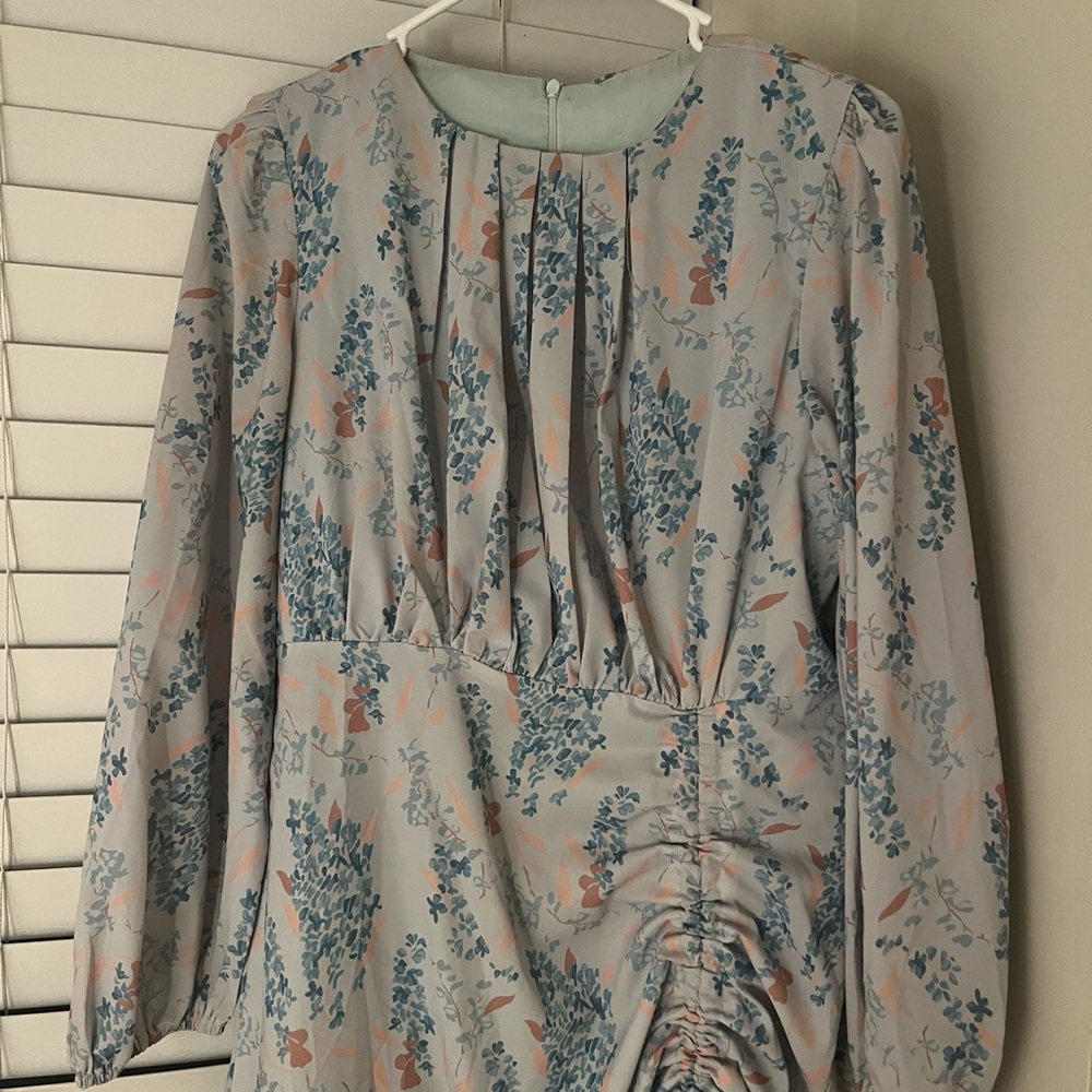 Blue floral dress